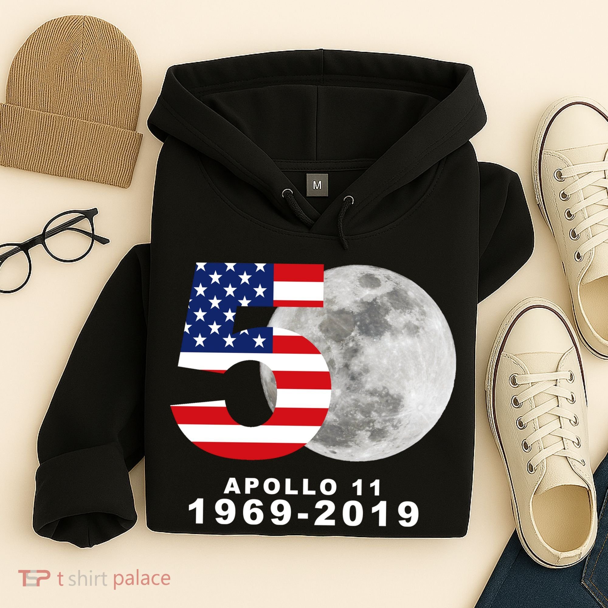 Apollo 11 50th Anniversary American Moon Landing Hoodie