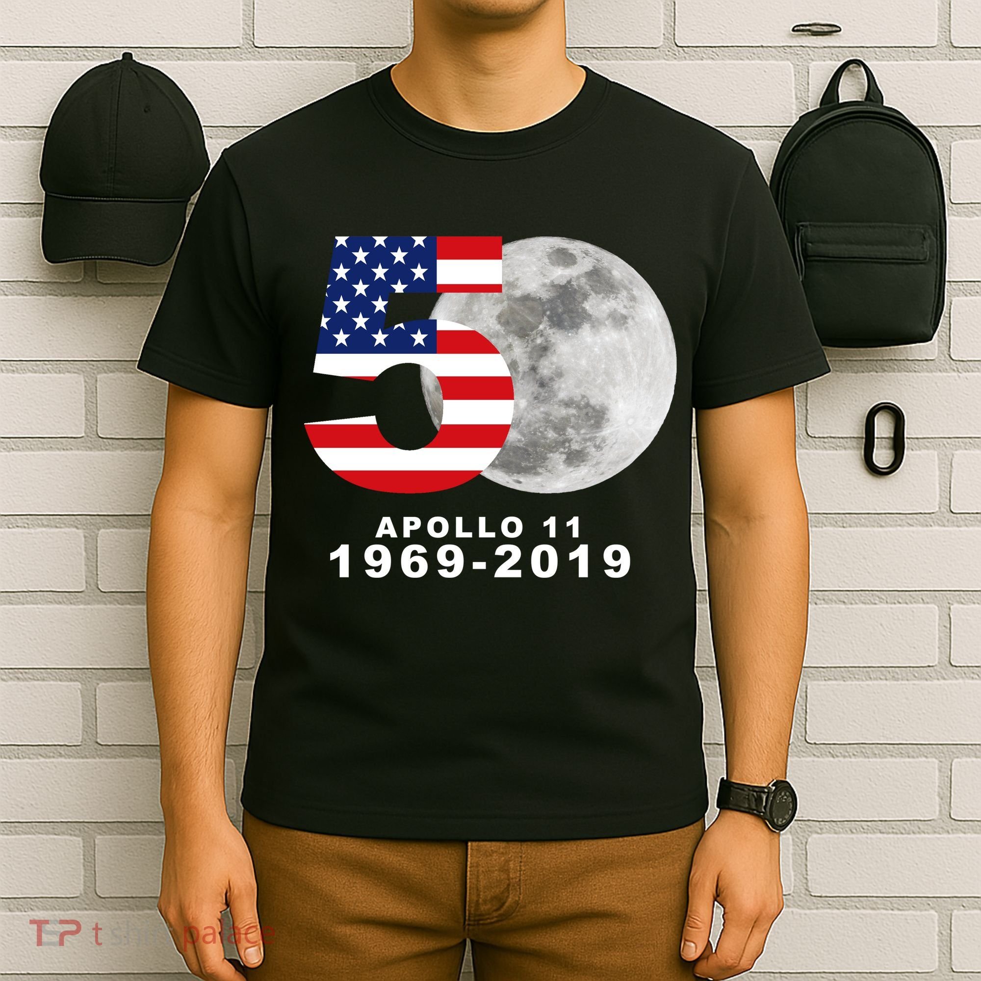 Apollo 11 50th Anniversary American Moon Landing T-Shirt