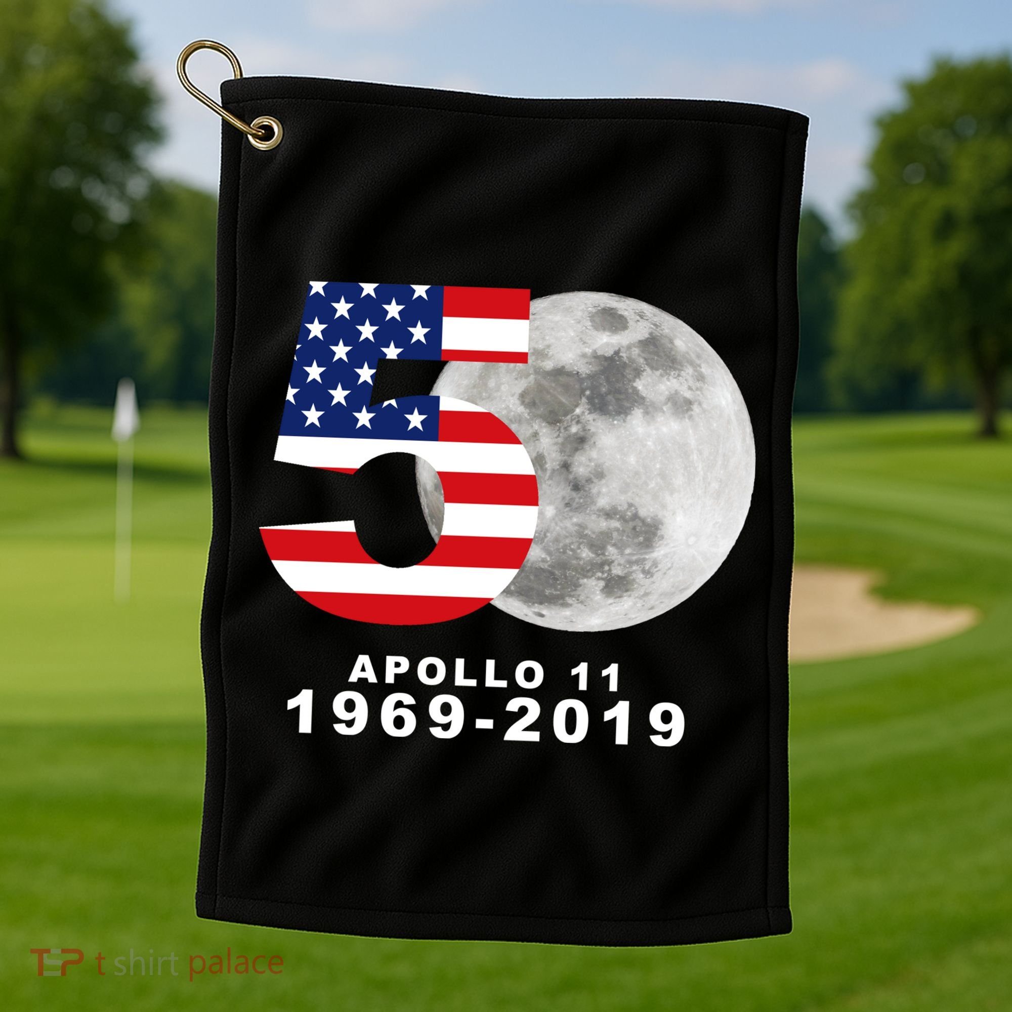 Apollo 11 50th Anniversary American Moon Landing Golf Towel
