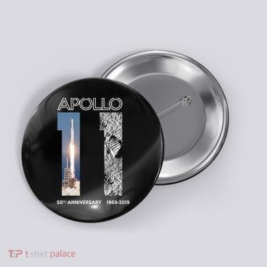 Apollo 11 50th Anniversary Design Button