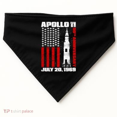 Apollo 11 50th Anniversary Flag USA-Made Doggie Bandana