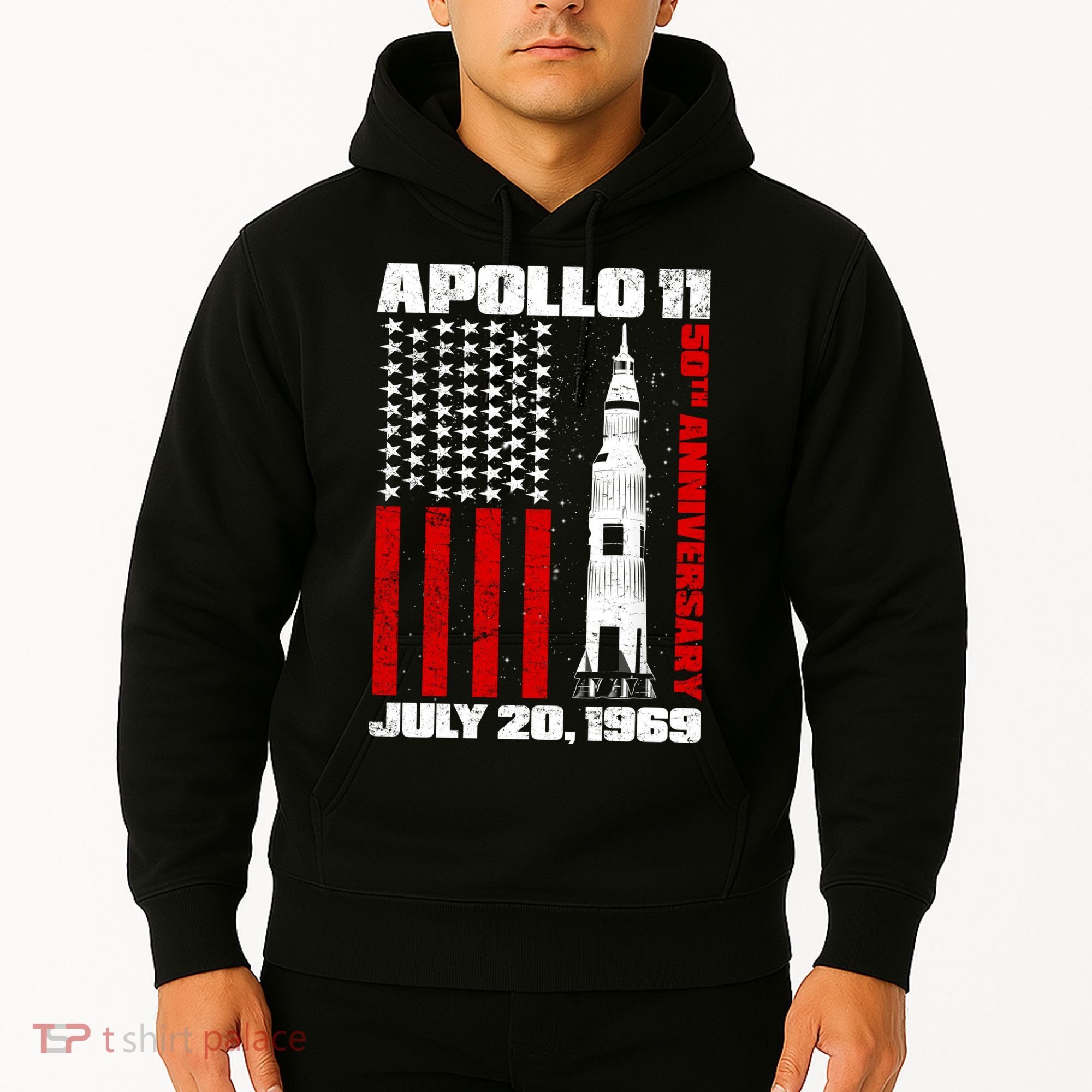 Apollo 11 50th Anniversary Flag Hoodie