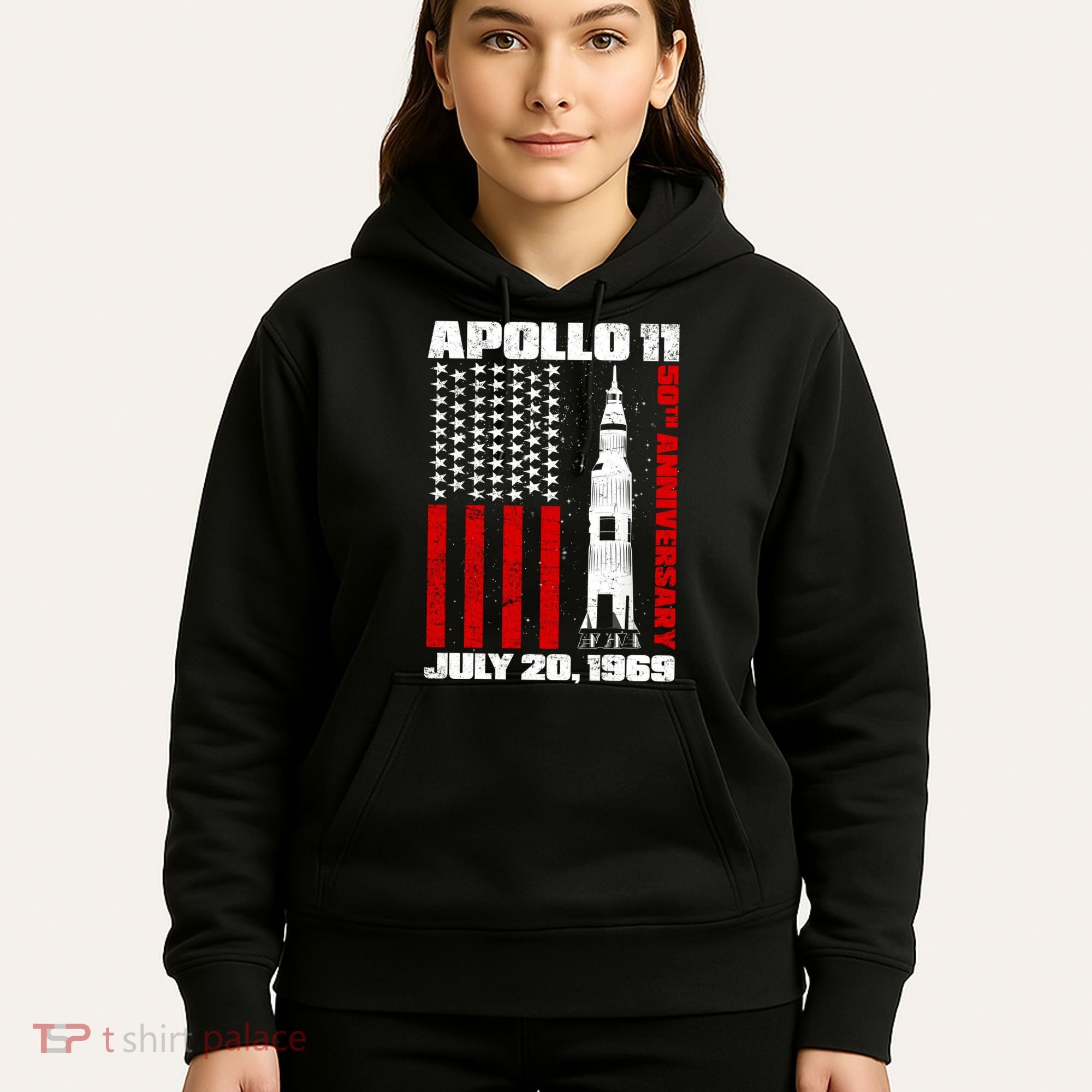 Apollo 11 50th Anniversary Flag Hoodie