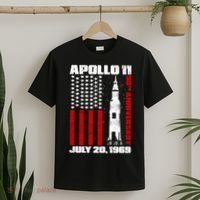 Apollo 11 50th Anniversary Flag T-Shirt thumb 2