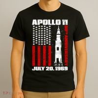 Apollo 11 50th Anniversary Flag T-Shirt thumb 3