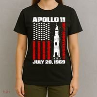 Apollo 11 50th Anniversary Flag T-Shirt thumb 4
