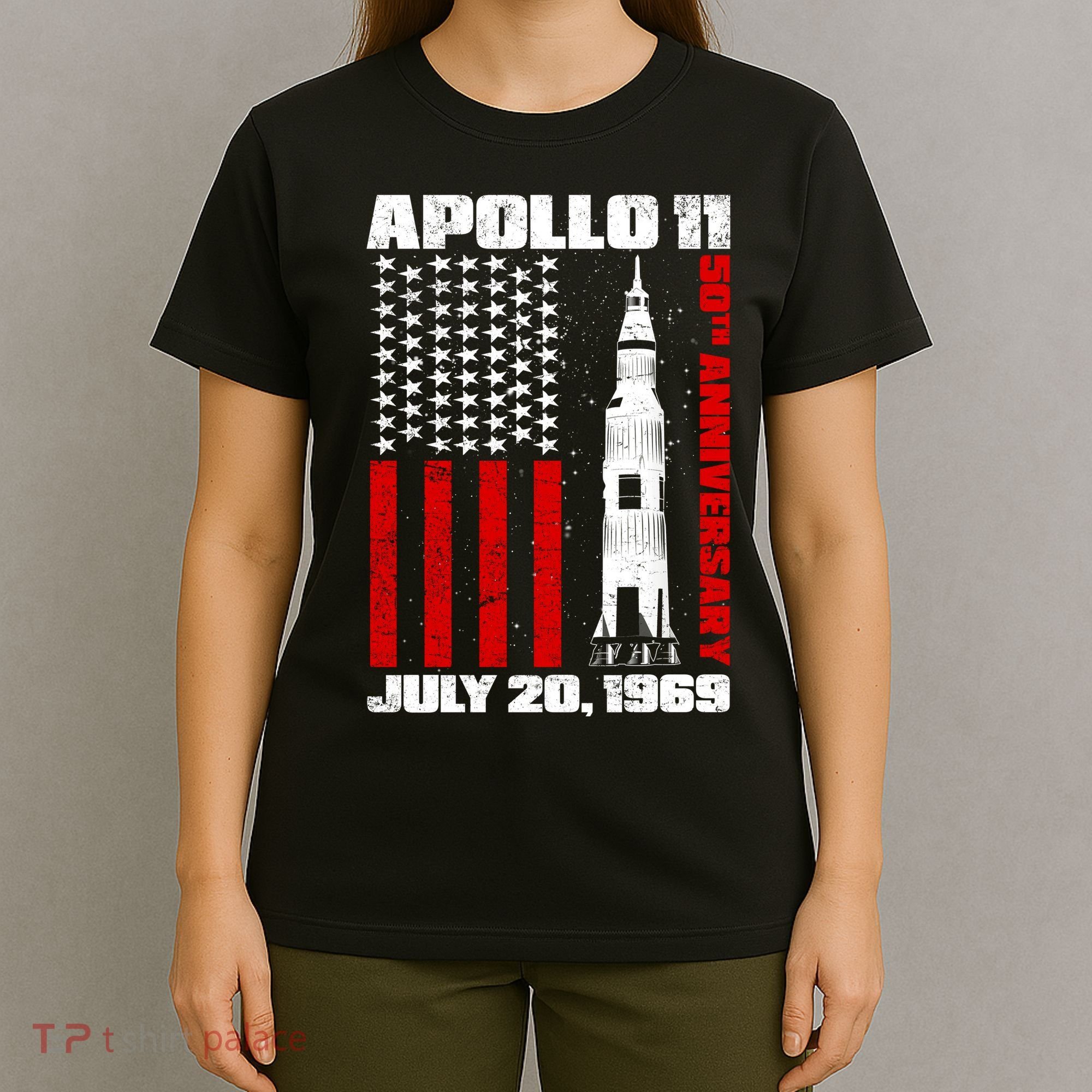 Apollo 11 50th Anniversary Flag T-Shirt