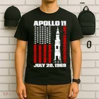 Apollo 11 50th Anniversary Flag T-Shirt thumb 6
