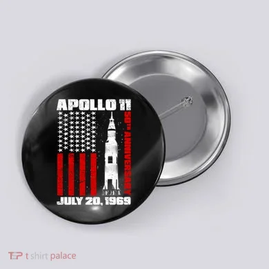 Apollo 11 50th Anniversary Flag Button