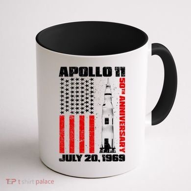 Apollo 11 50th Anniversary Flag Coffee Mug back