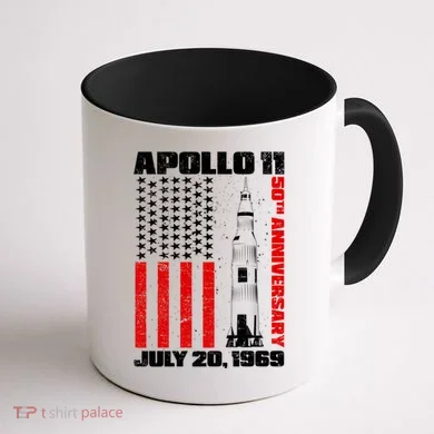 Apollo 11 50th Anniversary Flag Coffee Mug back
