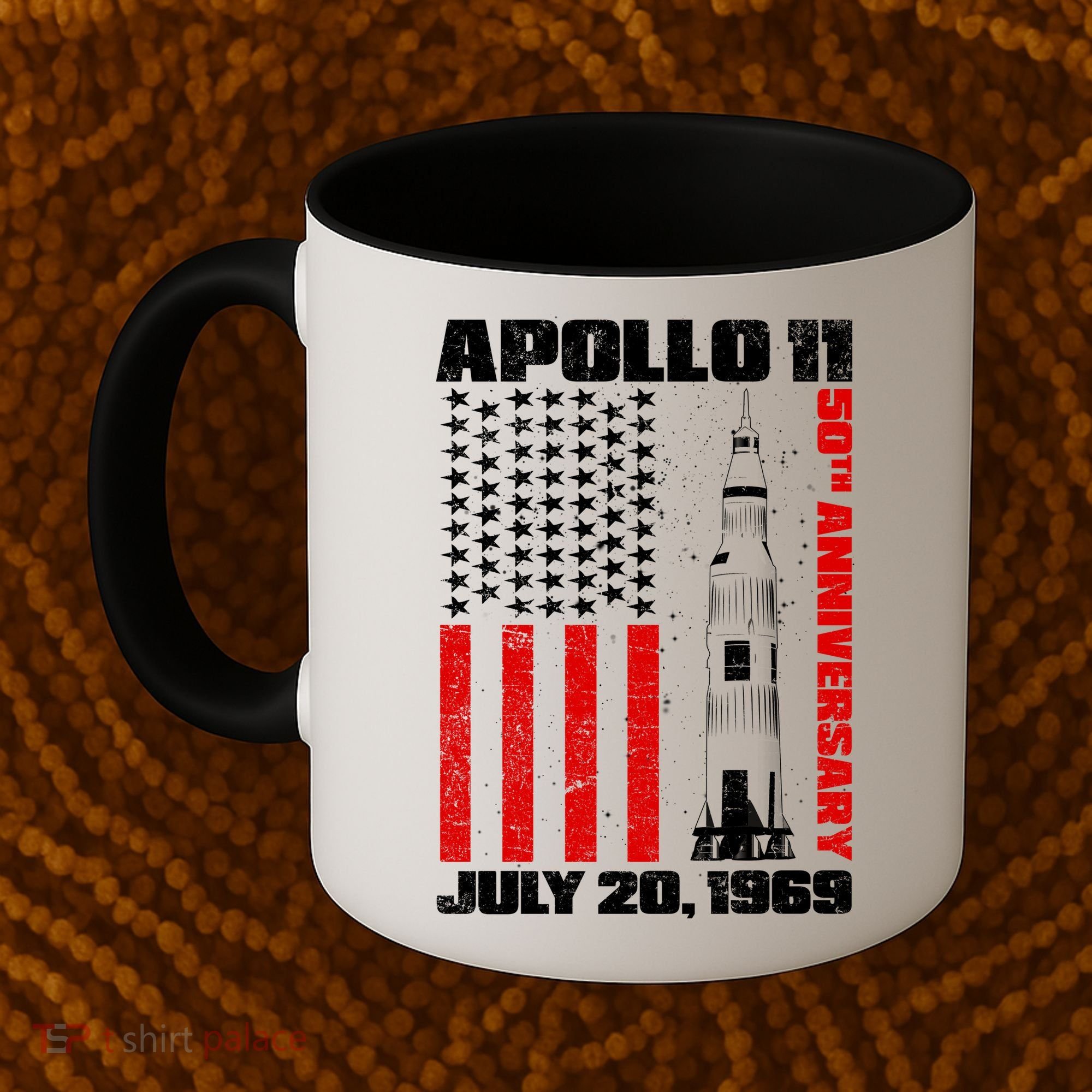 Apollo 11 50th Anniversary Flag Coffee Mug