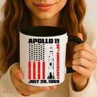Apollo 11 50th Anniversary Flag Coffee Mug thumb 3