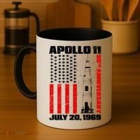 Apollo 11 50th Anniversary Flag Coffee Mug thumb 4