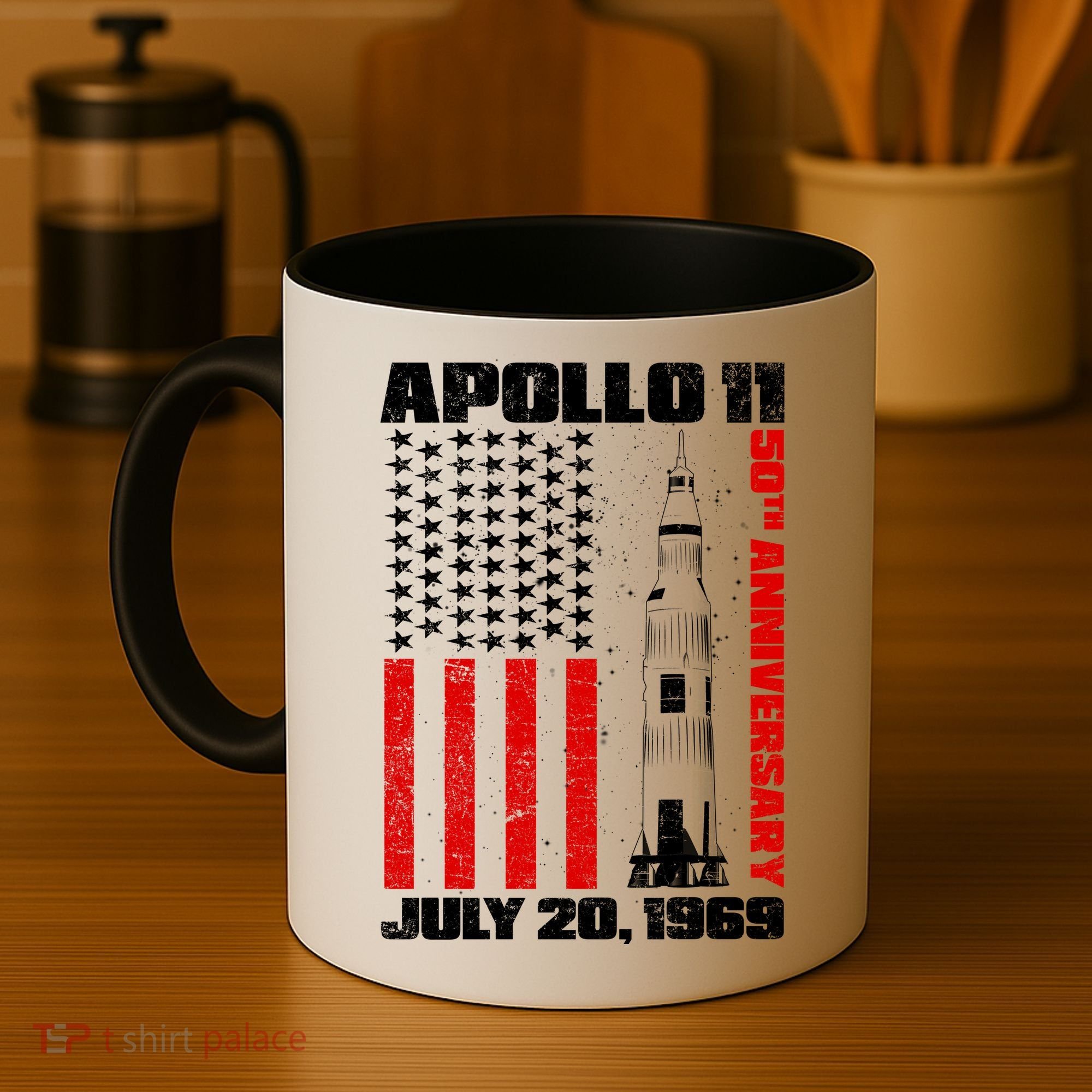 Apollo 11 50th Anniversary Flag Coffee Mug