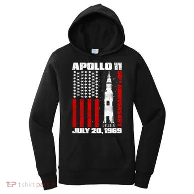Apollo 11 50th Anniversary Flag Women's Hoodie