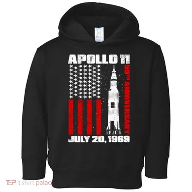 Apollo 11 50th Anniversary Flag Toddler Hoodie