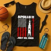 Apollo 11 50th Anniversary Flag Tank Top thumb 4
