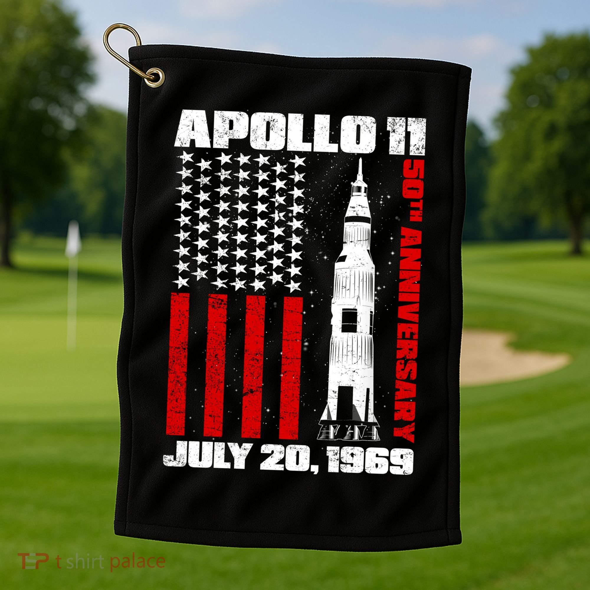Apollo 11 50th Anniversary Flag Golf Towel