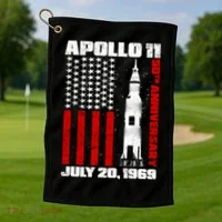 Apollo 11 50th Anniversary Flag Golf Towel thumb 1