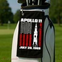 Apollo 11 50th Anniversary Flag Golf Towel thumb 2