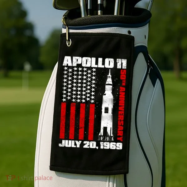Apollo 11 50th Anniversary Flag Golf Towel