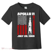 Apollo 11 50th Anniversary Flag Toddler T-Shirt thumb 0