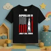 Apollo 11 50th Anniversary Flag Toddler T-Shirt thumb 3