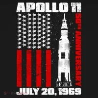 Apollo 11 50th Anniversary Flag Women's T-Shirt thumb 6