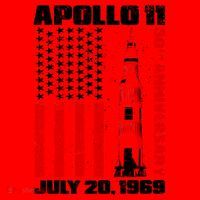 Apollo 11 50th Anniversary Flag Santa Hat thumb 1