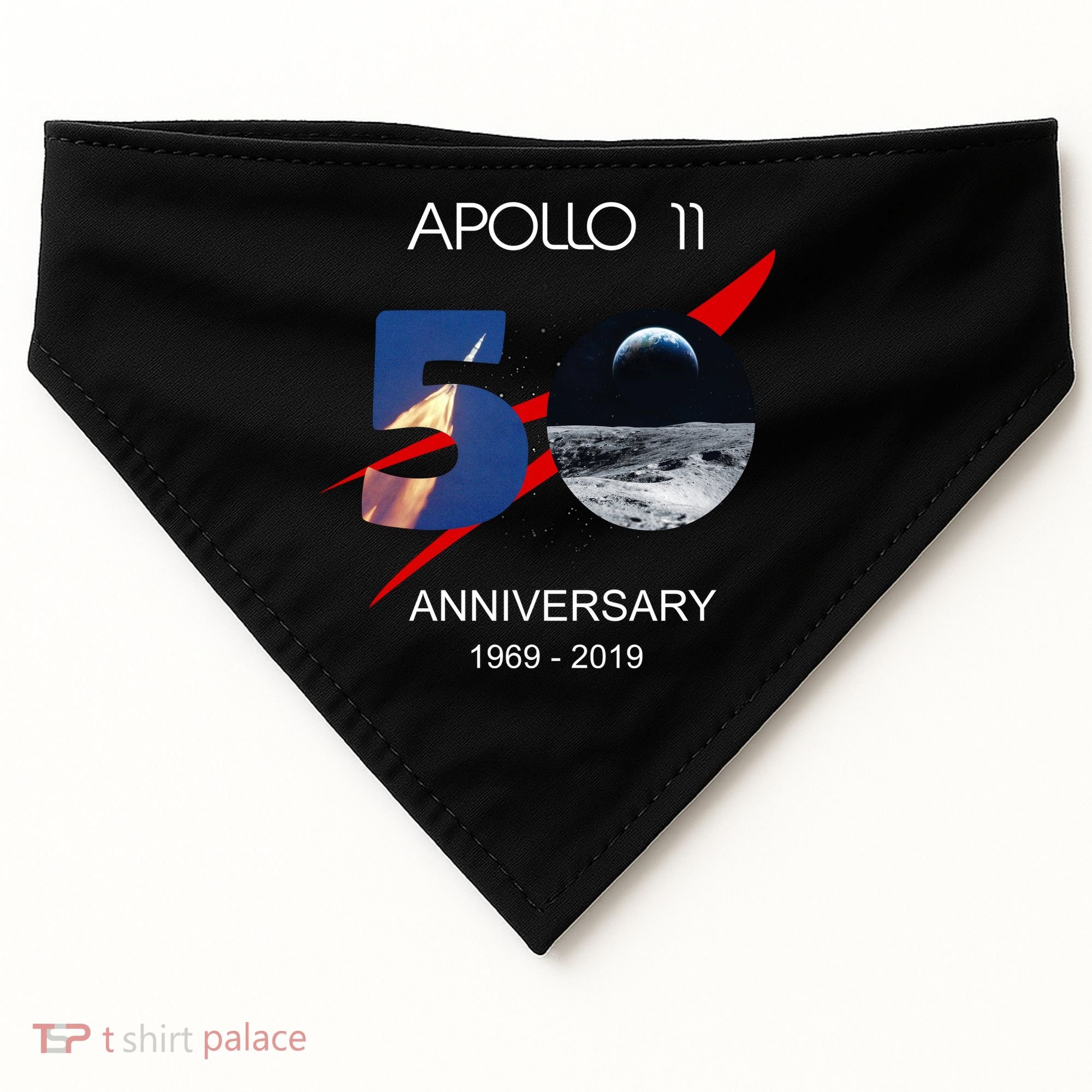 Apollo 11 50th Anniversary Moon Landing July 20 1969 USA-Made Doggie Bandana