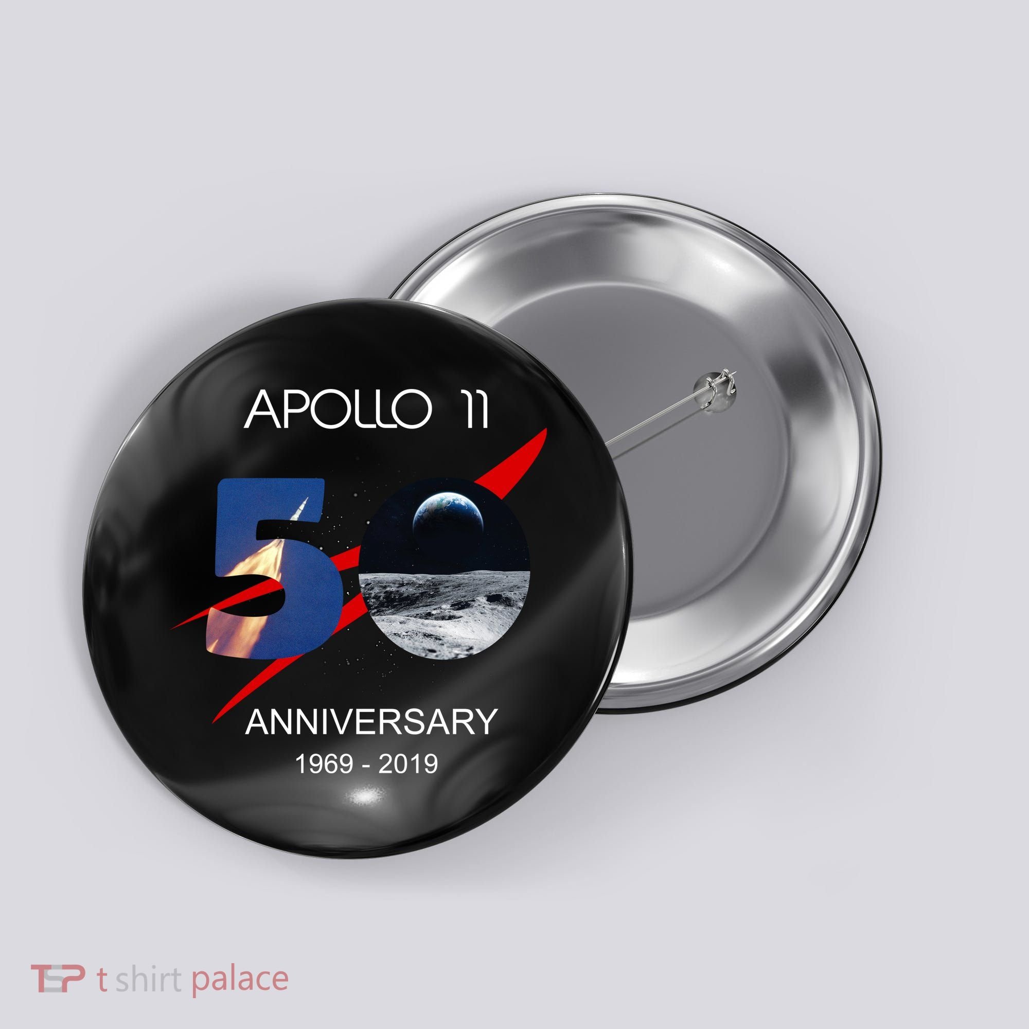 Apollo 11 50th Anniversary Moon Landing July 20 1969 Button