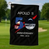 Apollo 11 50th Anniversary Moon Landing July 20 1969 Golf Towel thumb 1