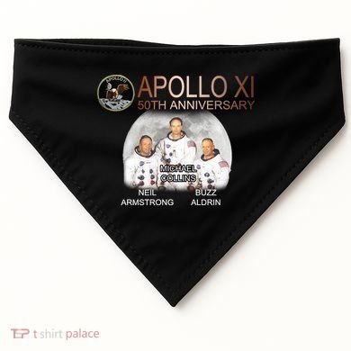 APOLLO 11 Astronauts 50th Anniversary  USA-Made Doggie Bandana