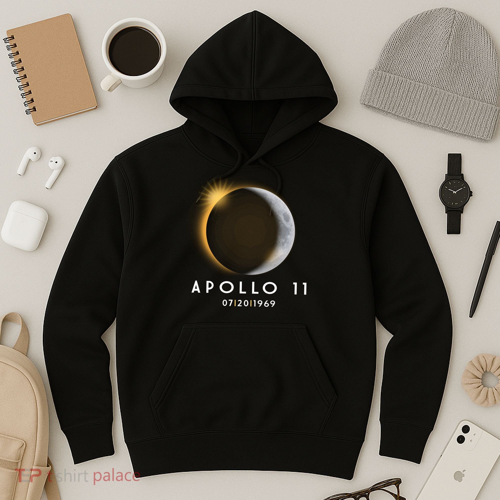 Apollo 11 Eclipse 50th Anniversary  Hoodie