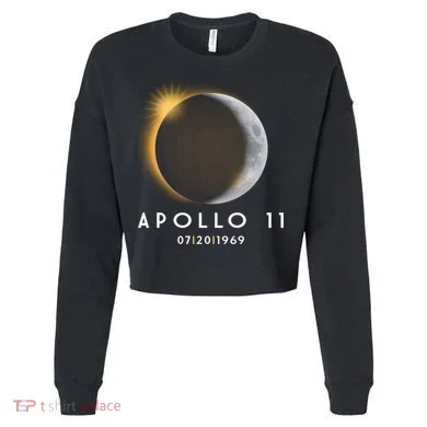 Apollo 11 Eclipse 50th Anniversary Cropped Pullover Crew