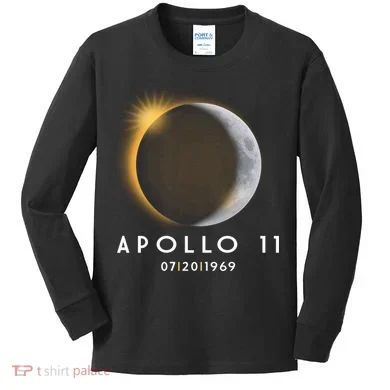 Apollo 11 Eclipse 50th Anniversary Kids Long Sleeve Shirt