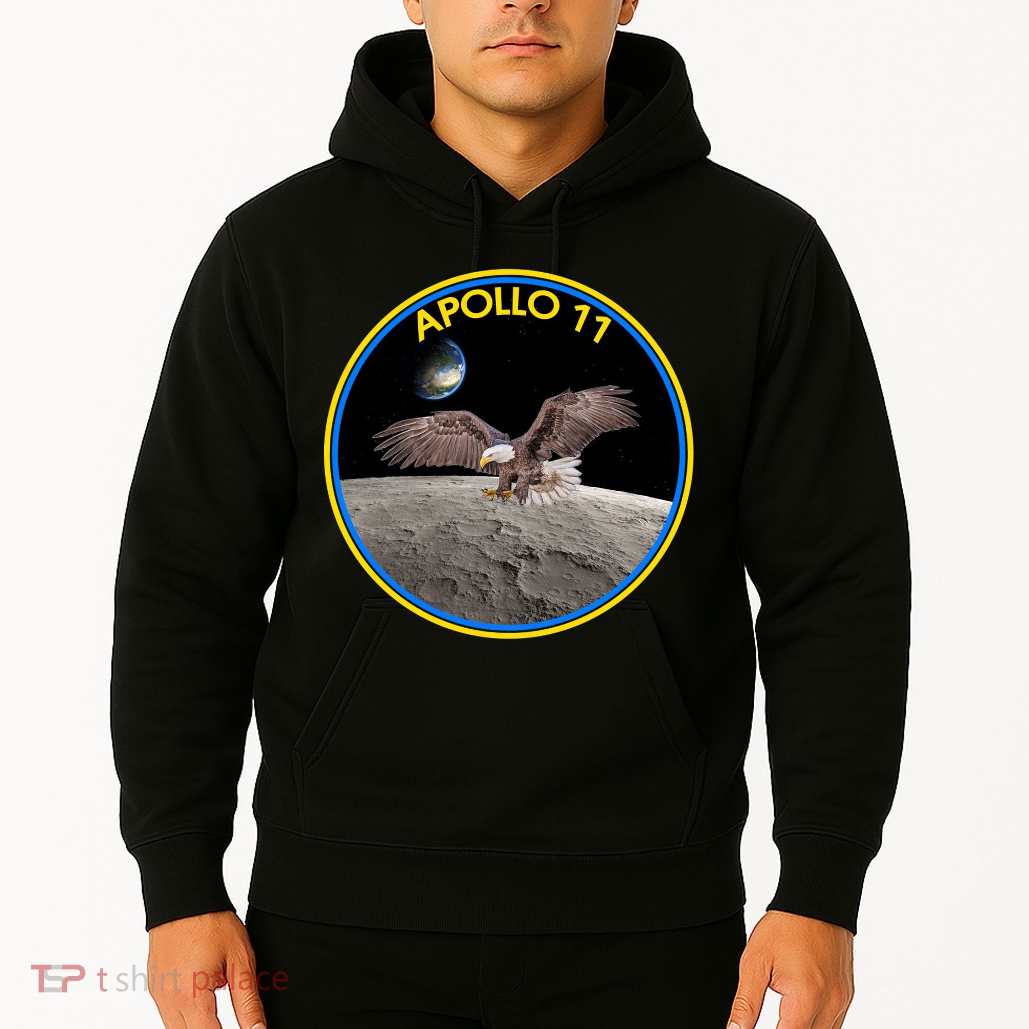 Apollo 11 Emblem Moon Landing Bald Eagle Hoodie