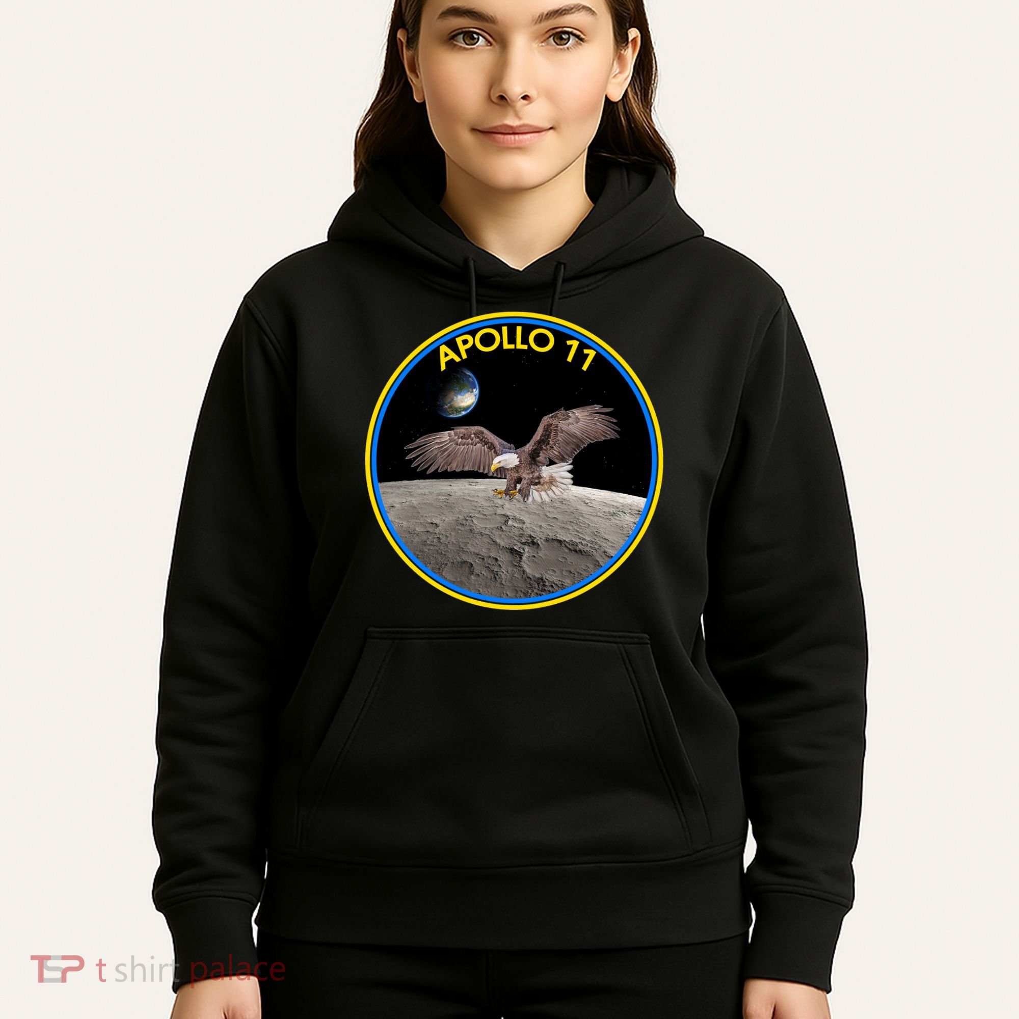Apollo 11 Emblem Moon Landing Bald Eagle Hoodie