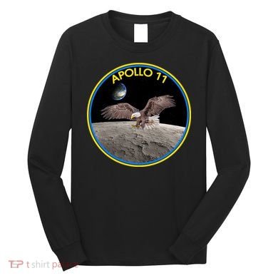 Apollo 11 Emblem Moon Landing Bald Eagle Long Sleeve Shirt