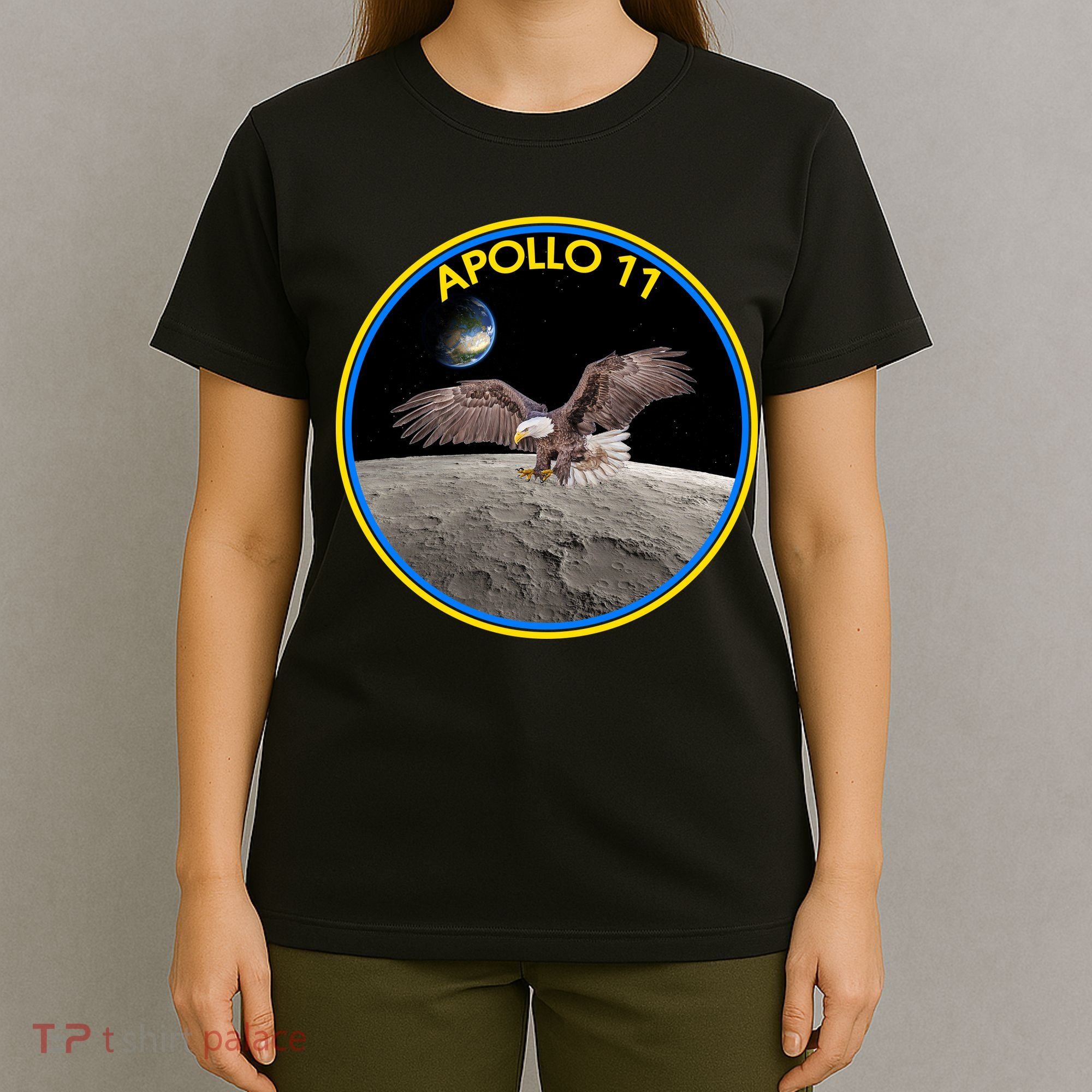Apollo 11 Emblem Moon Landing Bald Eagle T-Shirt