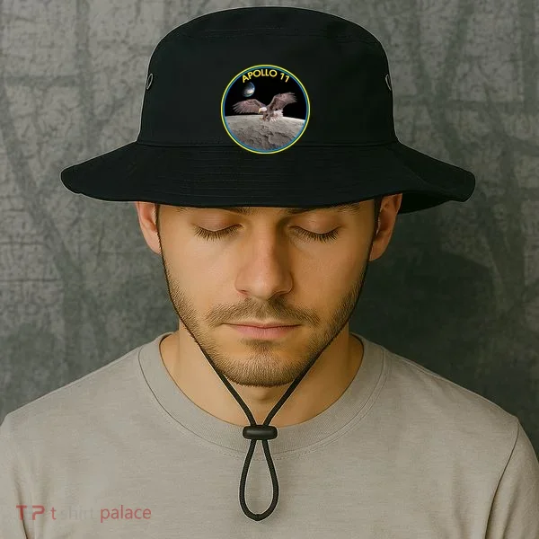 Apollo 11 Emblem Moon Landing Bald Eagle Bucket Hat