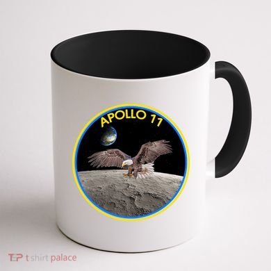 Apollo 11 Emblem Moon Landing Bald Eagle Coffee Mug back