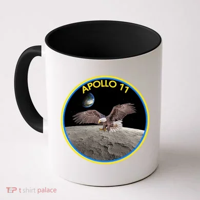 Apollo 11 Emblem Moon Landing Bald Eagle Coffee Mug