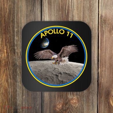 Apollo 11 Emblem Moon Landing Bald Eagle Coaster