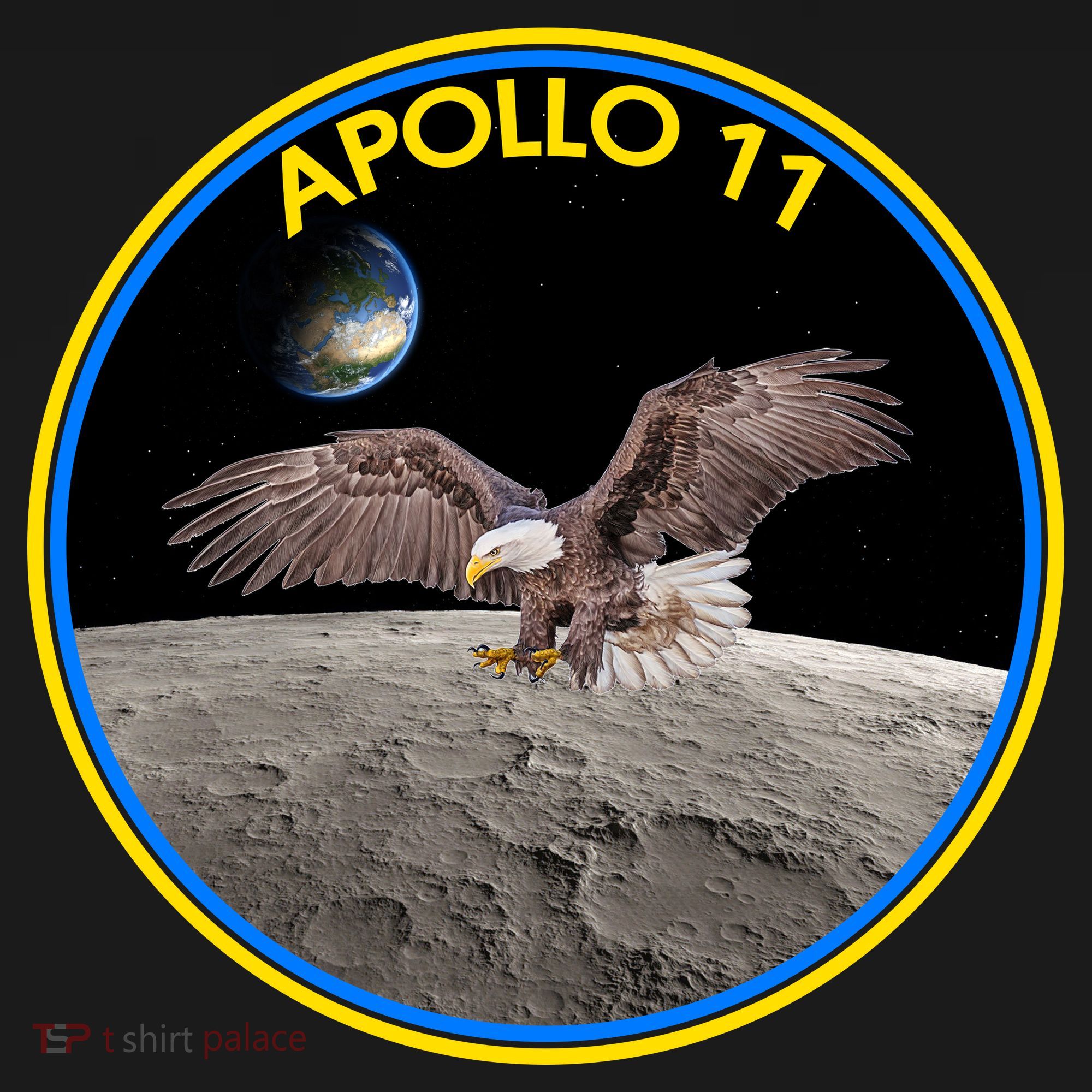 Apollo 11 Emblem Moon Landing Bald Eagle Polo