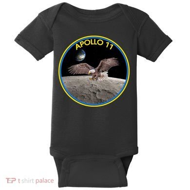Apollo 11 Emblem Moon Landing Bald Eagle Baby Bodysuit