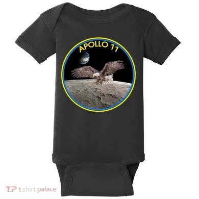 Apollo 11 Emblem Moon Landing Bald Eagle Baby Bodysuit