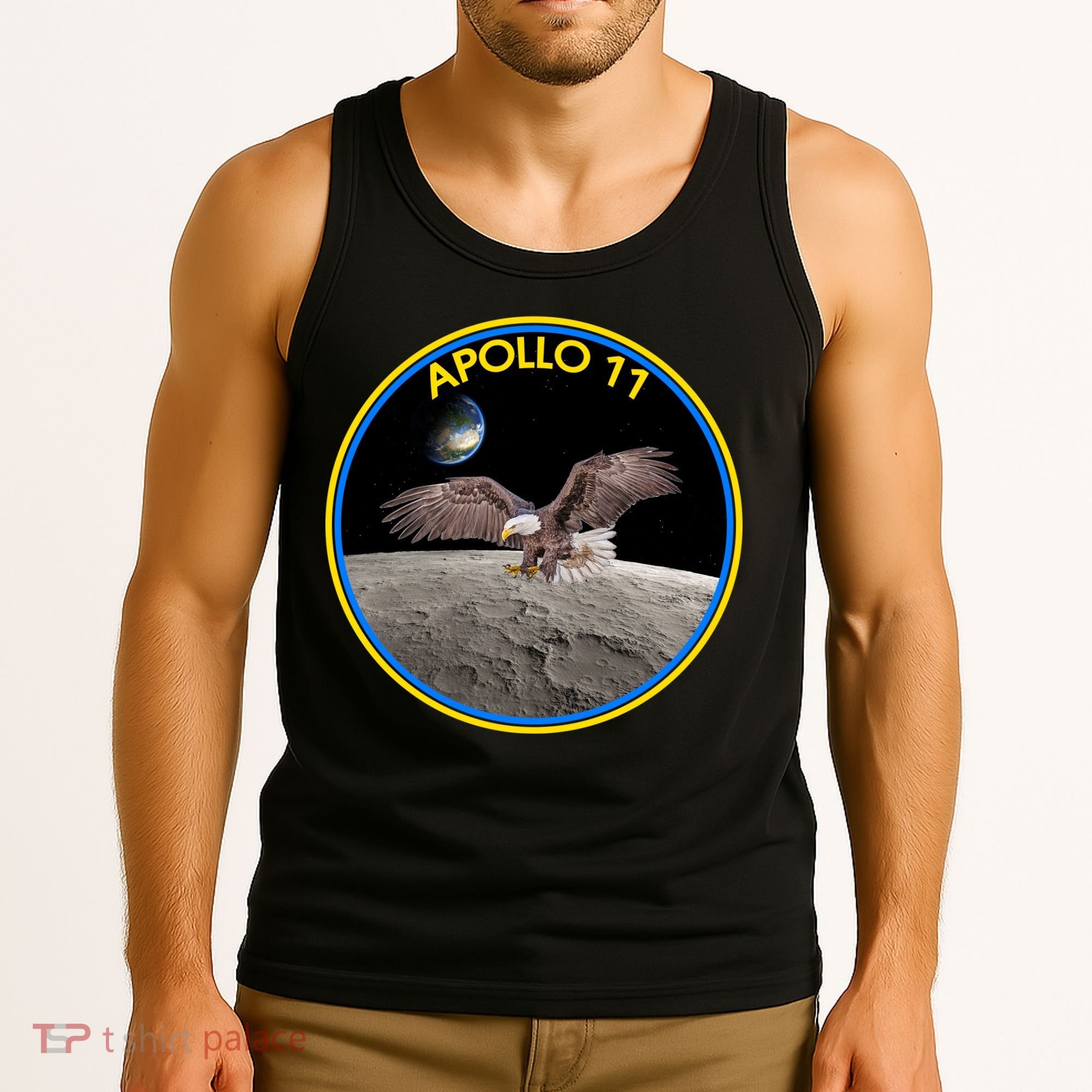 Apollo 11 Emblem Moon Landing Bald Eagle Tank Top