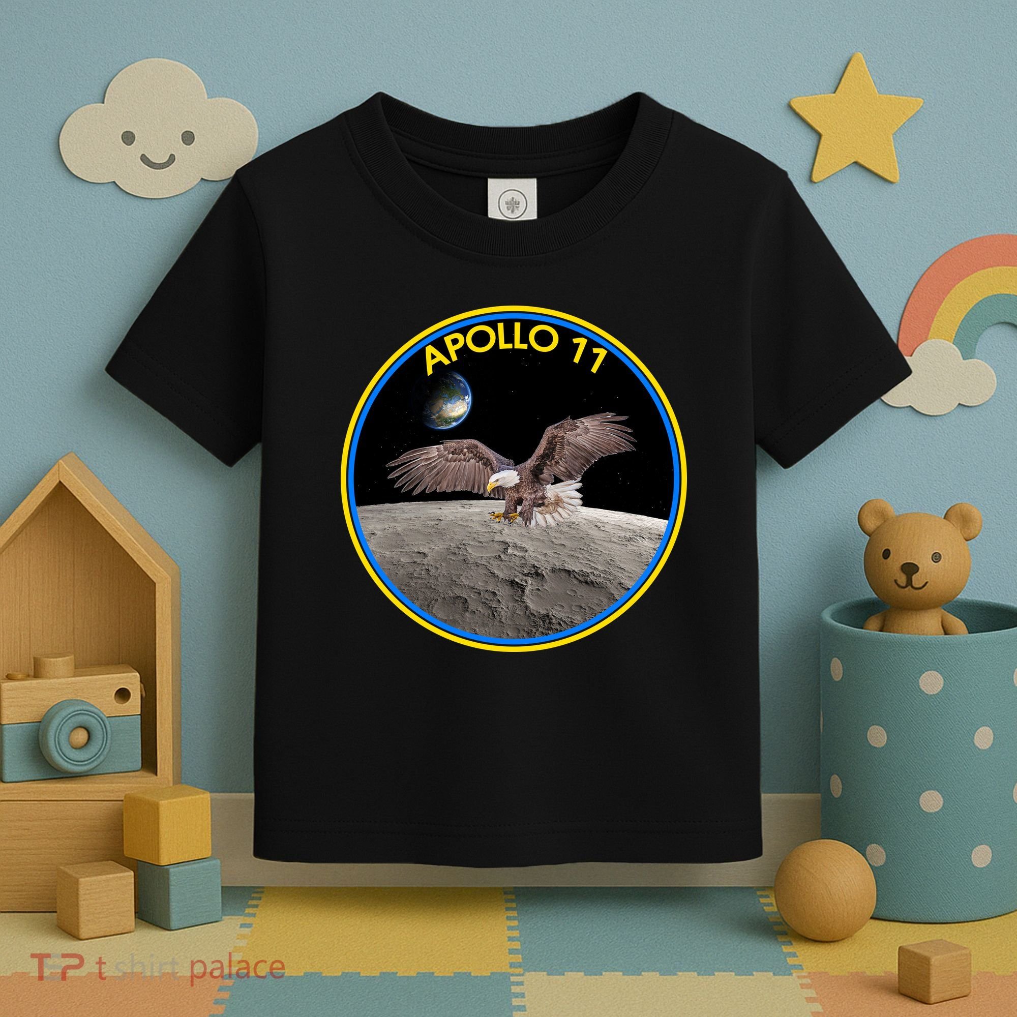 Apollo 11 Emblem Moon Landing Bald Eagle Toddler T-Shirt